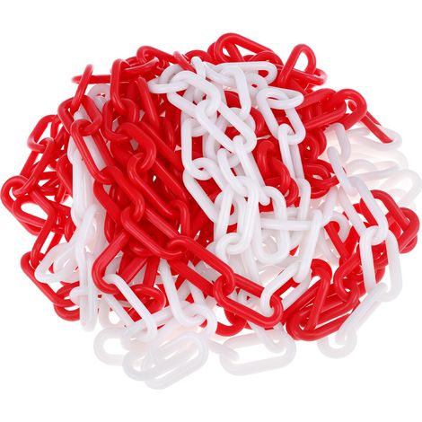 Chaîne de Signalisation Rouge et Blanche 10 m x 8 mm Polyvalente pour Hôtels, Parkings, Gares (1/5)