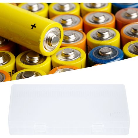 Étui de rangement portable transparent en polypropylène avec crochet pour batterie 18650 (1/5)
