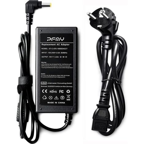 Alimentation Ordinateur Portable Chargeur Adaptateur Laptop AC Adapter 19V 3.42A AC Adapter pour Acer Aspire V5-573G 591G E1-522 571G ES17 5739G 5750G 5742G 6930G 7250G 7750G 8920G Notebook (1/5)