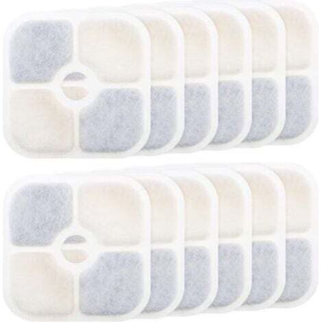 Pet water fountain filters, pack of 12, compatible with the Catit PIXI 43717 cat water fountain, pet water fountain accessories