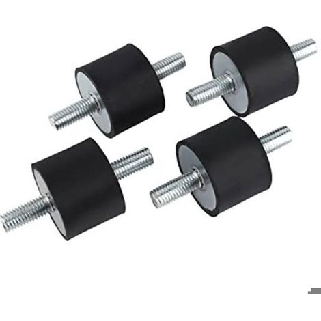 Pieds Antivibratoires Cylindriques mâle M10 M8 Caoutchouc Anti-vibration supports d'isolation anti-vibration 4 pièces (1/5)