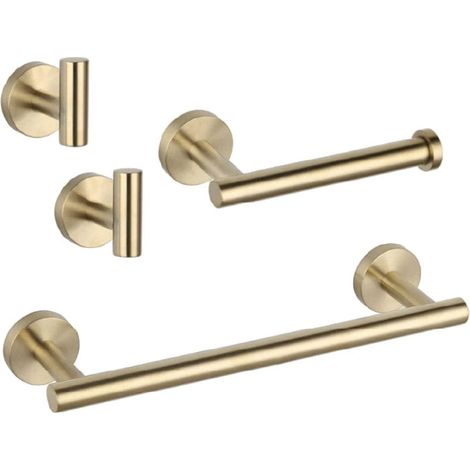 Bad-Accessoires-Set CHARLES 30 Gold gebürstet