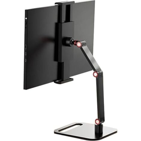 Support de moniteur portable, support de bureau universel en métal, 40,6 cm, support plat de bureau pour la diffusion en direct (1/5)