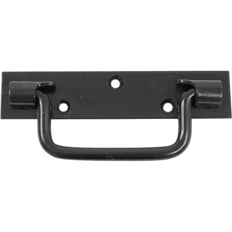 Empuñadura Platino con Bordes Cuadrados L140mm Negro - Afbat