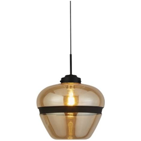 Searchlight MerinGUe Luminaire suspendu Meringue à 1 ampoule champagne, bande noire (1/3)