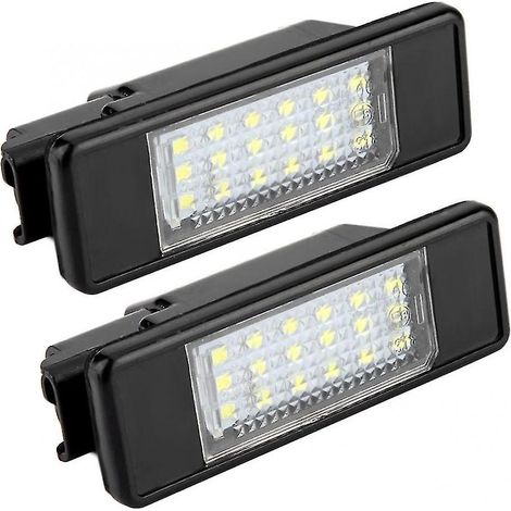 Lot de 2 éclairages LED pour plaque d'immatriculation Citroën C2 C3 C4 C5 C6 DS3 (1/5)