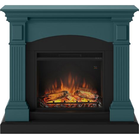 Cheminée électrique décorative 'Magna' turquoise – Puissance 1500W – Capacité de chauffage jusqu'à 37 m² – Technologie Nichrome Heater Blower – Tagu (1/5)