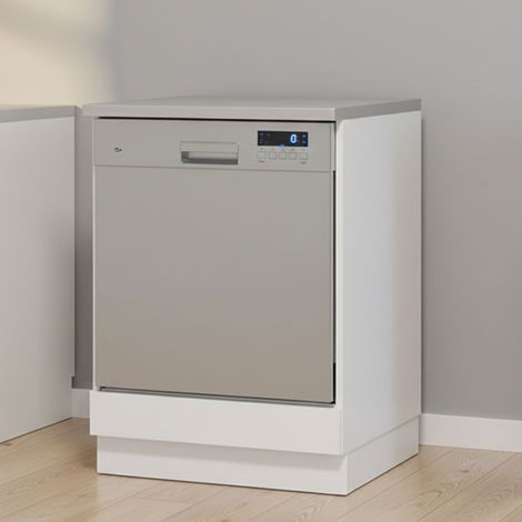 Despensa Falmentaaa, Mueble de Cocina: un Cajón, 2 Estantes, un Hueco, 60x57x82h cm Blanco (1/5)