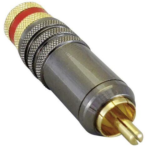 Cinch/RCA mâle, droit BKL Electronic 0101021 Nombre de pôles: 2 rouge 1 pc(s) S504081 (1/2)