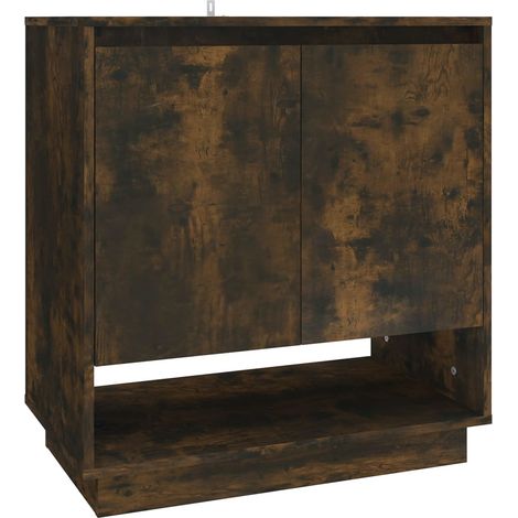Buffet Commode Armoire Luxueux, pour Salon Chambre Entrée Cuisine, Chêne fumé 70x41x75 cm Aggloméré OIB8911E (1/5)