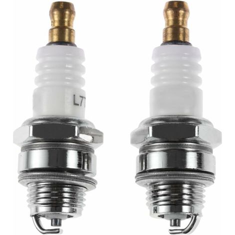 Bougie d'allumage l7t de Tronçonneuse et Débroussailleuse pour Moteur à Deux Temps,430/520 Accessoires Bougie，Accessoires pour scie à chaîne Husqvarna，2pcs (1/5)