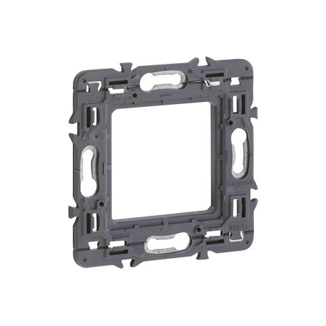Legrand - LOT de 10 supports simple 1 poste (2M) - Mosaic/Cu00e9liane - Fixation VIS - Ru00e9f. : 080251x10 (1/3)