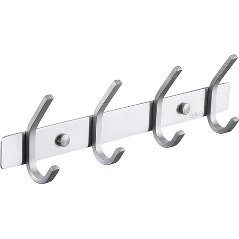 Appendiabiti Appendiabiti Appendiabiti Appendiabiti Appendiabiti Acciaio Inox Appendiabiti Appendiabiti 4 Ganci Armadio Porta Asciugamani da Parete Bagno Spazzolato