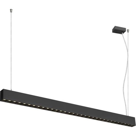 Suspension GLENOS® PRO 12 m DALI UGR16 longueur 210 cm 3000K 75° noir - SLV - 1010510