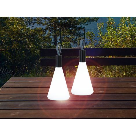 2er SET Outdoor Tischleuchten 31,5cm ohne Kabel - dimmbar & USB aufladbar (1/5)