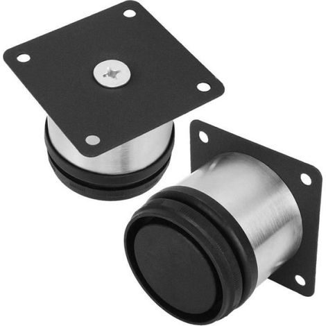 Pieds de Meubles - Inox - Lot de 8 - Ø 50 mm - Hauteur 50 mm - Réglables (1/3)