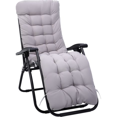 Tapis de rechange pour chaise longue de jardin 170 × 53 × 8 cm (tapis seul), surface antidérapante, usage intérieur extérieur, pour jardin, terrasse, plage, bleu foncé (1/5)