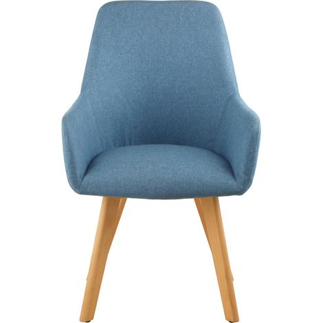Interiors by Premier Blue Leisure Chair, Effortless Cleaning Lounge Chair, Space-Saving Armchair, Comfortable Lobby Chair (1/5)