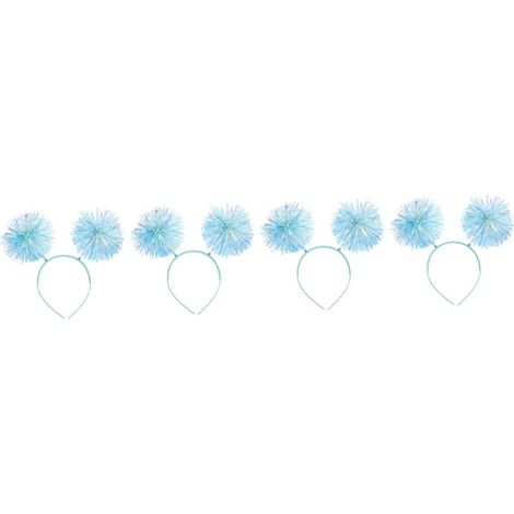 4 Pièces Bandeau Fournitures De Fête Pour Adultes Attaches De Cheveux Colorées Bandeau En Fil x D'Anniversaire Pour Adultes Guirlandes Pompon En Aluminium Oreilles (1/5)