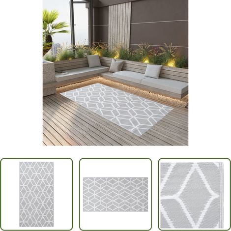 Terrassen Teppich -  Outdoor-Teppich ARAKIL Grau 190x290 cm PP (1/5)