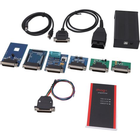 Outil de réinitialisation du kilométrage IMMO, programmateur de clés ECU, correction du compteur kilométrique, outil de diagnostic SRS avec adaptateurs pour voiture (1/5)