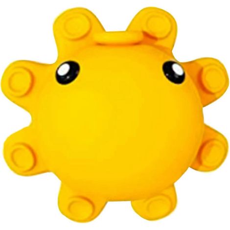 Bouchons de trop-plein pour baignoire et lavabo en silicone, motif pieuvre mignonne, anneau anti-débordement pour lavabo jaune (1/5)
