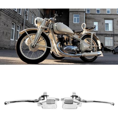 Paar hydraulische Bremszylinder und Kupplungshebel (links und rechts) für Motorradlenker (25 mm, 1 Zoll). Passend für alle Motorräder. (1/5)