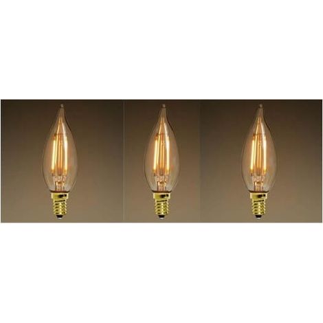 Lot de 3 ampoules vintage à LED E14 style bulb edison C35 (1/5)