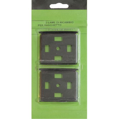 kit 2 Lame di ricambio per Spatola Raschietto rask in acciaio 4 taglienti pulizia di taglieri e ceppi professionale in poitilene o legno pialla lama manutenzione Utensili (1/3)