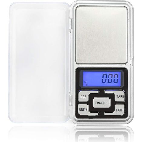 Balance Numérique - 500 g / 0.01 g - Acier Inoxydable - Affichage LCD Bleu - Fonction Comptage PCS - Pour Bijoux Pierres Précieuses - 1 Pièce (1/5)
