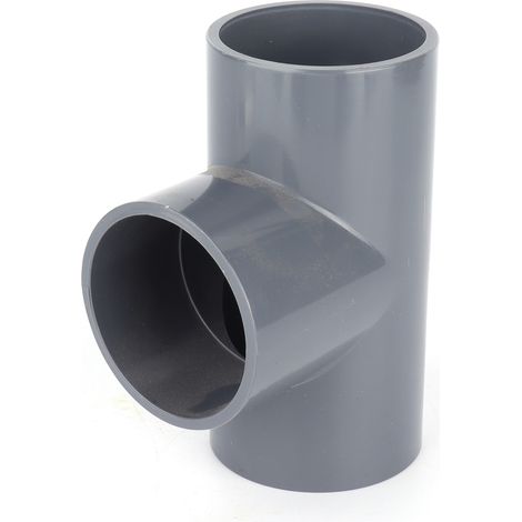 Raccord en T G1-1/2 en PVC, adaptateur de connexion de tuyau à 3 voies pour raccords de tuyau d'alimentation en eau de jardin ou de serre (1/5)