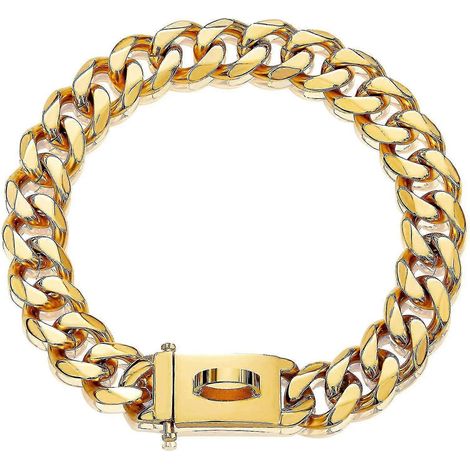 Collier pour chien en or 18 carats, chaîne en métal avec boucle de sécurité design, Mia (1/5)