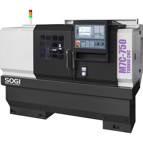 Tornio CNC ad autoapprendimento SOGI M7C-750 - 540x750 - controllo numerico Siemens 808DA - Pb 82 mm + accessori (1/5)