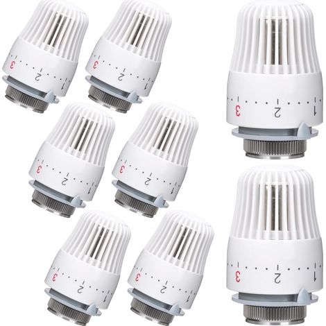 Vannes thermostatiques de radiateur Vannes de régulation automatique de la température antigel Vannes de radiateur Systèmes de chauffage pour le bureau à domicile (8 pièces) (1/5)