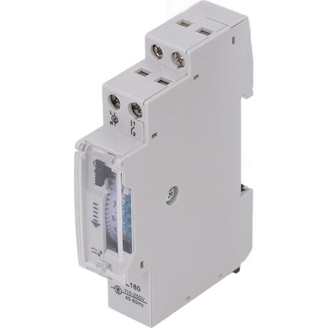 Minuteur mécanique étanche 24h, programmateur horaire 110-250VAC pour éclairage et moteur, interrupteur temporisé résistant à l'eau (1/5)