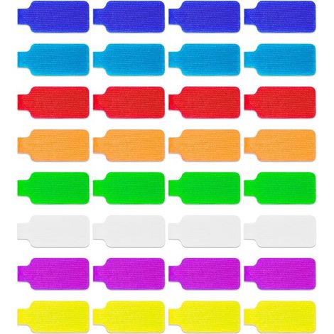 Étiquettes de fil à écrire pour la gestion des câbles - Marqueurs de câble - Accessoires de gestion des câbles - 8 couleurs - 32 pièces (1/5)