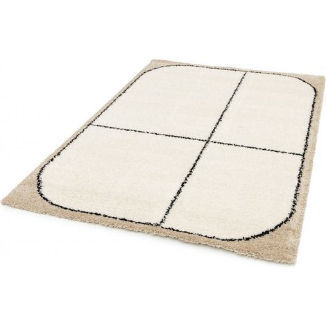 BOBOCHIC - Tapis poils longs EDRY motif graphique