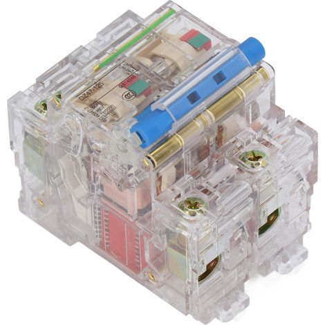 2-poliger, hochempfindlicher, transparenter Leitungsschutzschalter 100 A 400 V AC, gut sichtbarer automatischer Schalter für Schaltschränke, zuverlässiger Schutz (1/5)