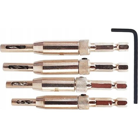 Forets auto-centreurs pour bois Allen 2-4,5 mm 4EL (1/5)