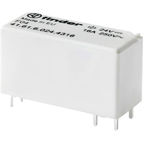 Finder 41.61.6.012.4316 Relais pour circuits imprimés 12 V/DC 16 A 1 NO (T) 1 pc(s) W908031