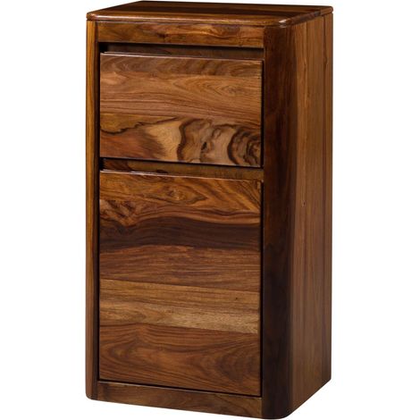 Mobile da bagno in legno di palissandro 50x35x90 laccato noce TORONTO 317 (1/4)