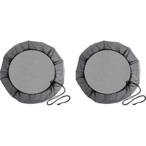 2 pièces filet de protection pour récupérateur d'eau, diamètre 95 cm, cordon de serrage intégré, anti-moustiques et feuilles (1/5)
