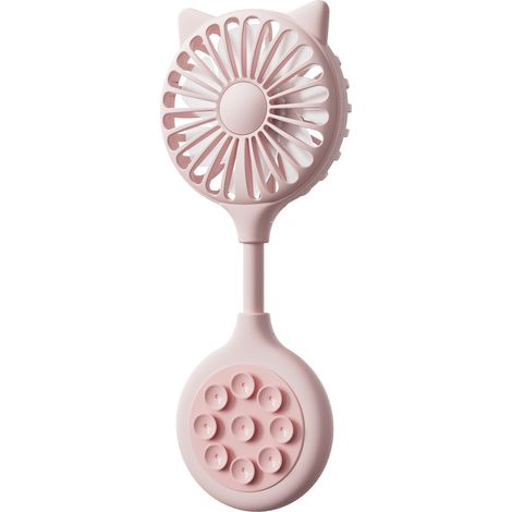 Ventilateur portable rechargeable USB pliable 5 vitesses ventilation 23,5x7,5x2,5cm 110g ABS batterie 500mAh autonomie ≥2h charge ≤2h USB-C câble inclus (1/5)
