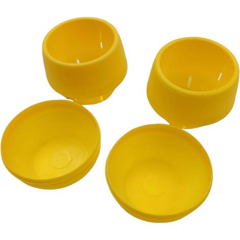 Set di 2 mini vasi da fiori in plastica gialla