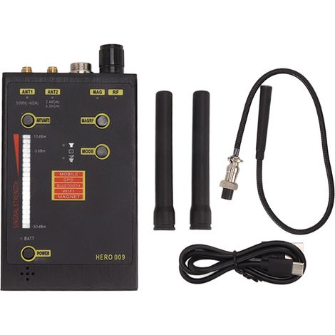 Détecteur de signaux RF professionnel haute sensibilité 50MHz à 5.4GHz, appareil de détection portable pour écoute, idéal hôtel voiture voyage (1/5)