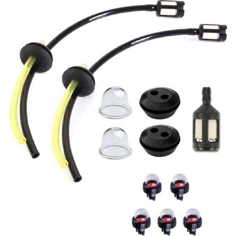 7 Pièce Tuyaux D'essence Avec Filtre, 5 Pack General Snap-In Primer Bulb,Tuyau de Carburant Pour Débroussailleuse, Tuyaux d'Essence Durite avec Filtre et Poire d Amorçage, Pour Debroussailleuse-DOU