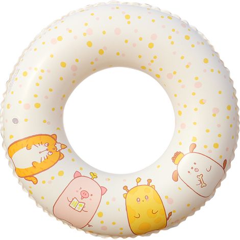 Bouée de Natation Enfant PVC Épais 60cm, Maillot de Bain à Rayures Rétro pour 3-6 Ans, Brassard Flottant Sécurité Piscine Plage-lsw