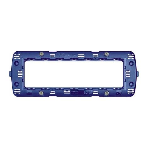Living International Supporto per placche tonde, quadre, fissaggio con viti, 7 moduli