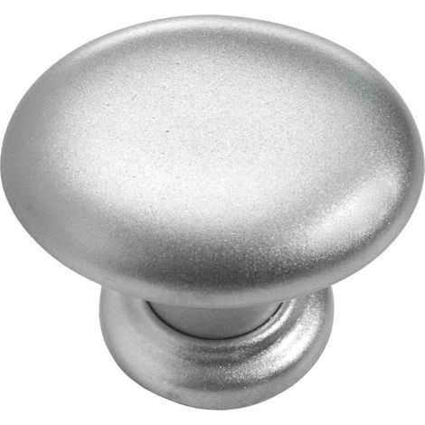 Hettich Möbelknopf Kunststoff Aluminium-Optik Ø 33,0 mm - 1 Stück Möbelknopf