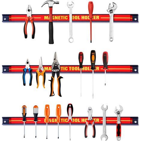 COSTWAY Barres Magnétiques Barre de Garage Atelier Porte-outils Magnétiques en Acie pour Maison,Garage,Cave,Atelier (1/5)